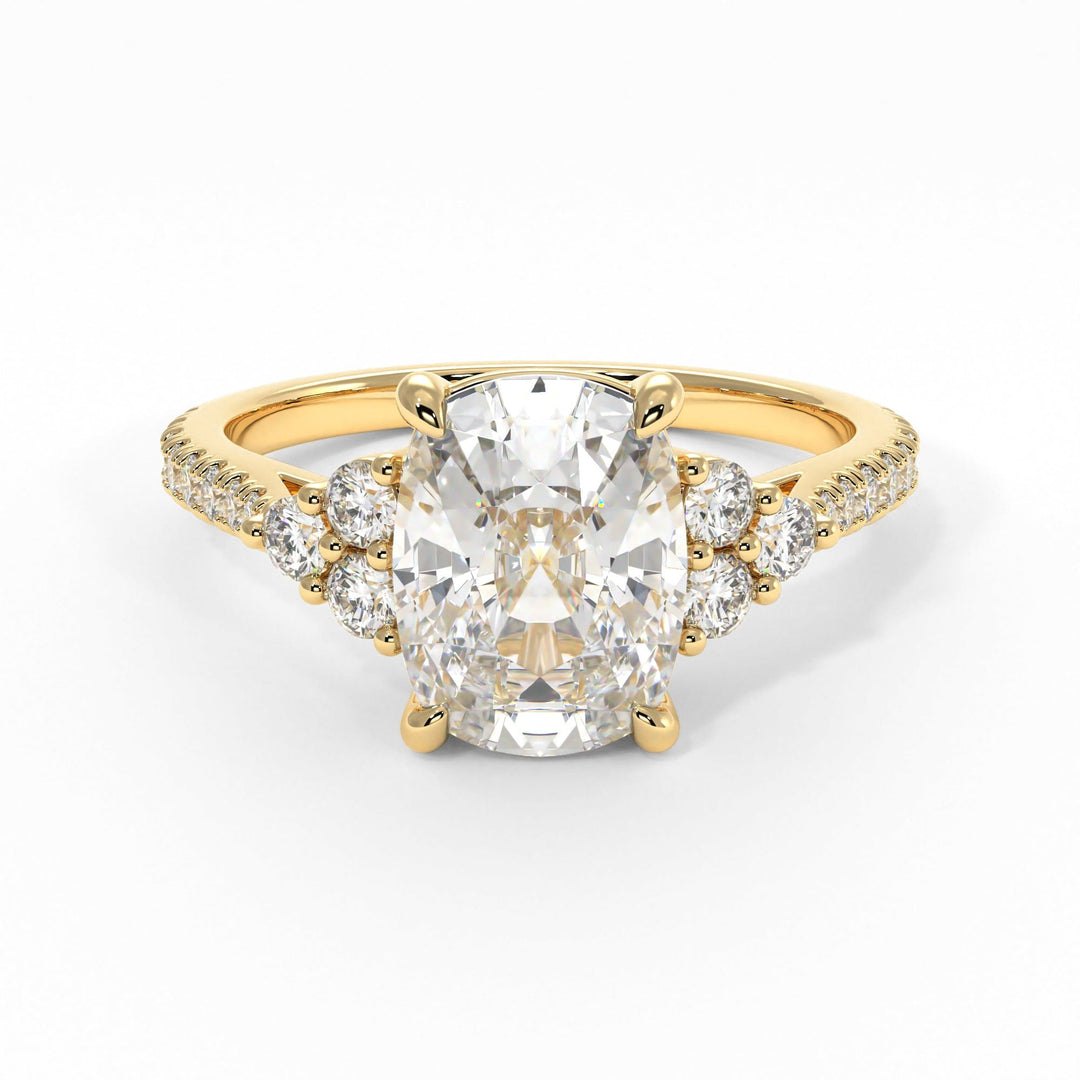AGI Design Olivia Elongated Cushion Moissanite Engagement Ring