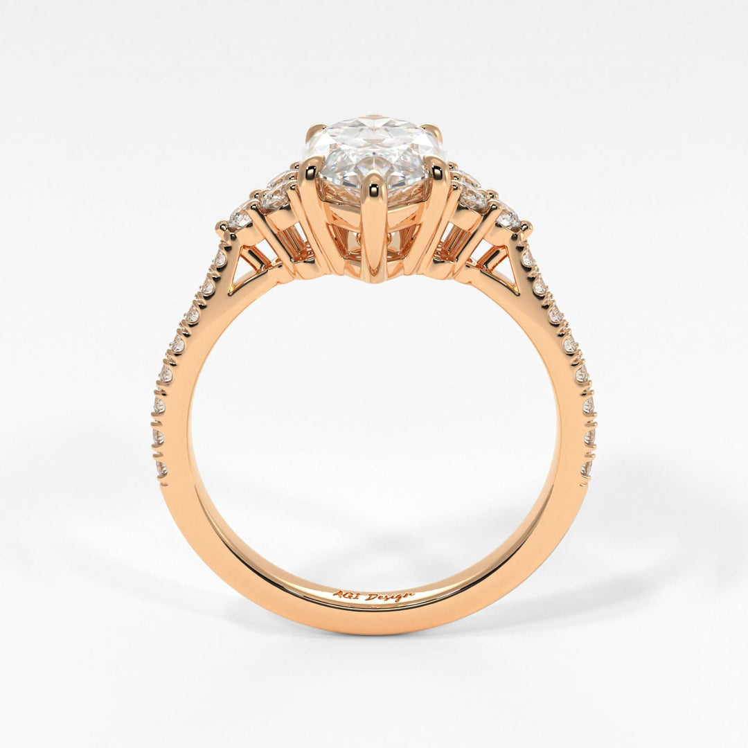 AGIDesignShop Olivia Marquise Moissanite Engagement Ring