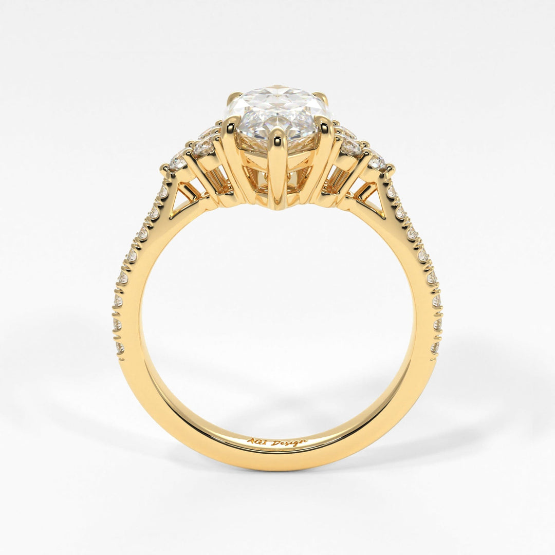 AGIDesignShop Olivia Marquise Moissanite Engagement Ring