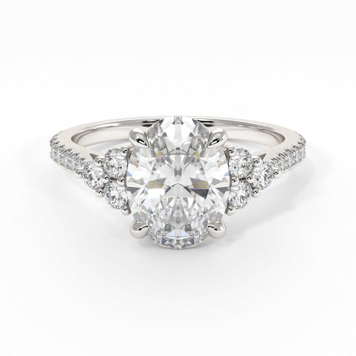 AGI Design Olivia Oval Moissanite Engagement Ring