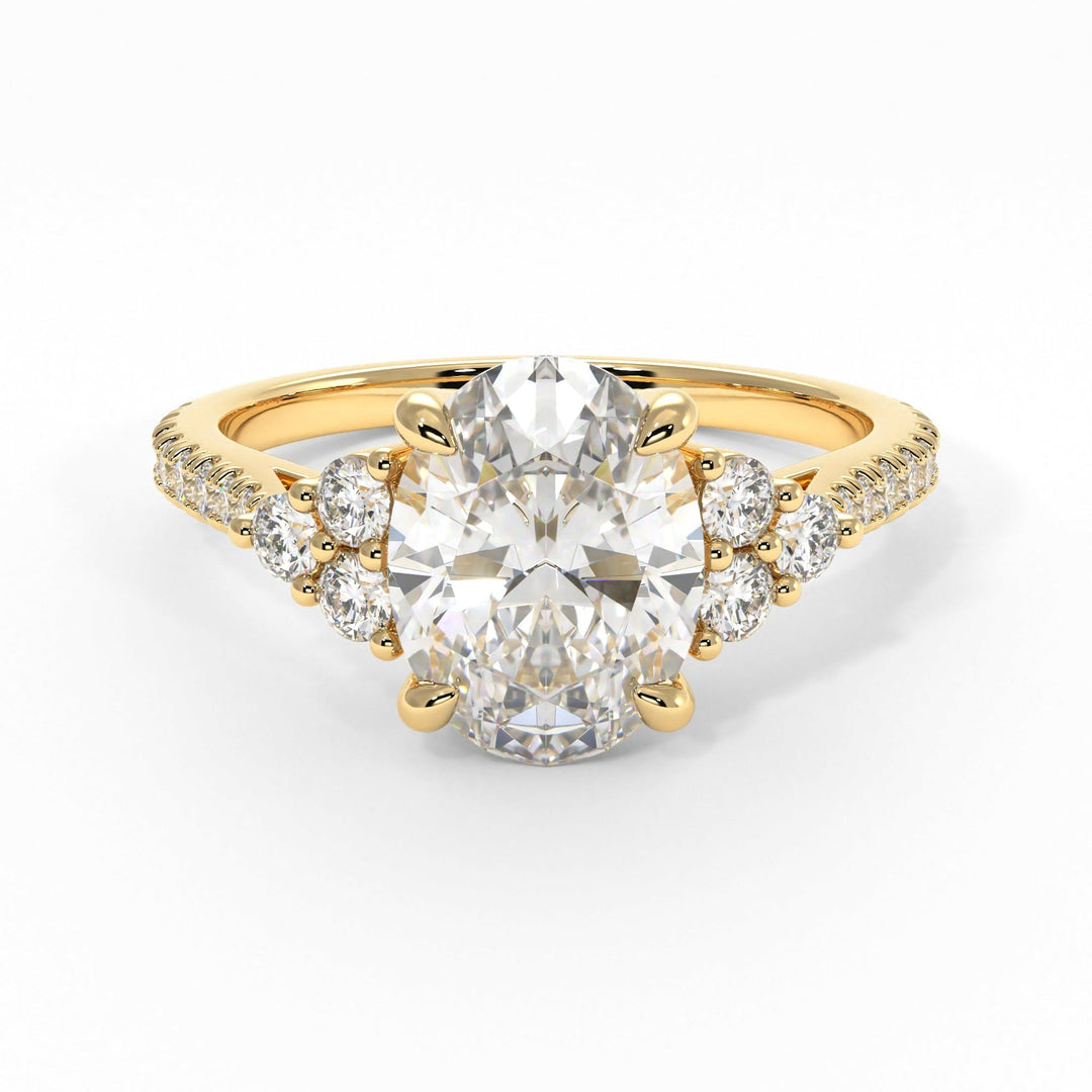 AGI Design Olivia Oval Moissanite Engagement Ring