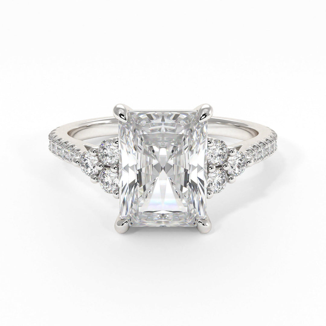 AGIDesignShop Olivia Radiant/Emerald Moissanite  Engagement Ring