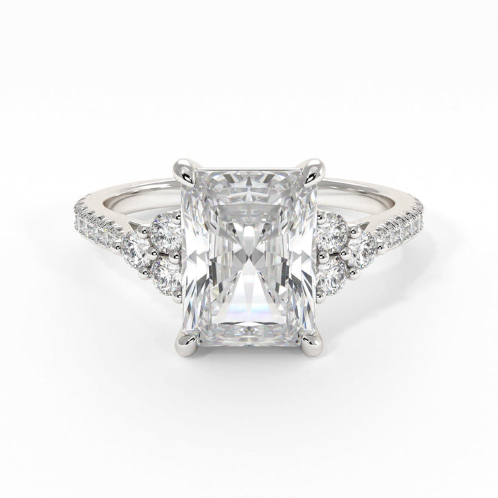 AGIDesignShop Olivia Radiant/Emerald Moissanite  Engagement Ring