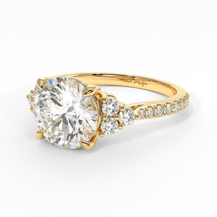 AGIDesignShop Olivia Round Moissanite Engagement Ring