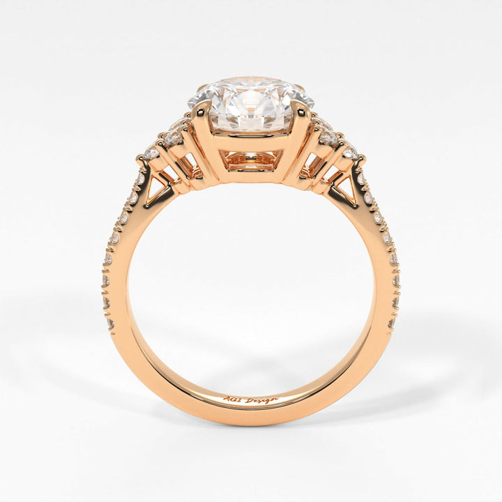 AGIDesignShop Olivia Round Moissanite Engagement Ring