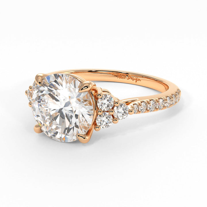 AGIDesignShop Olivia Round Moissanite Engagement Ring