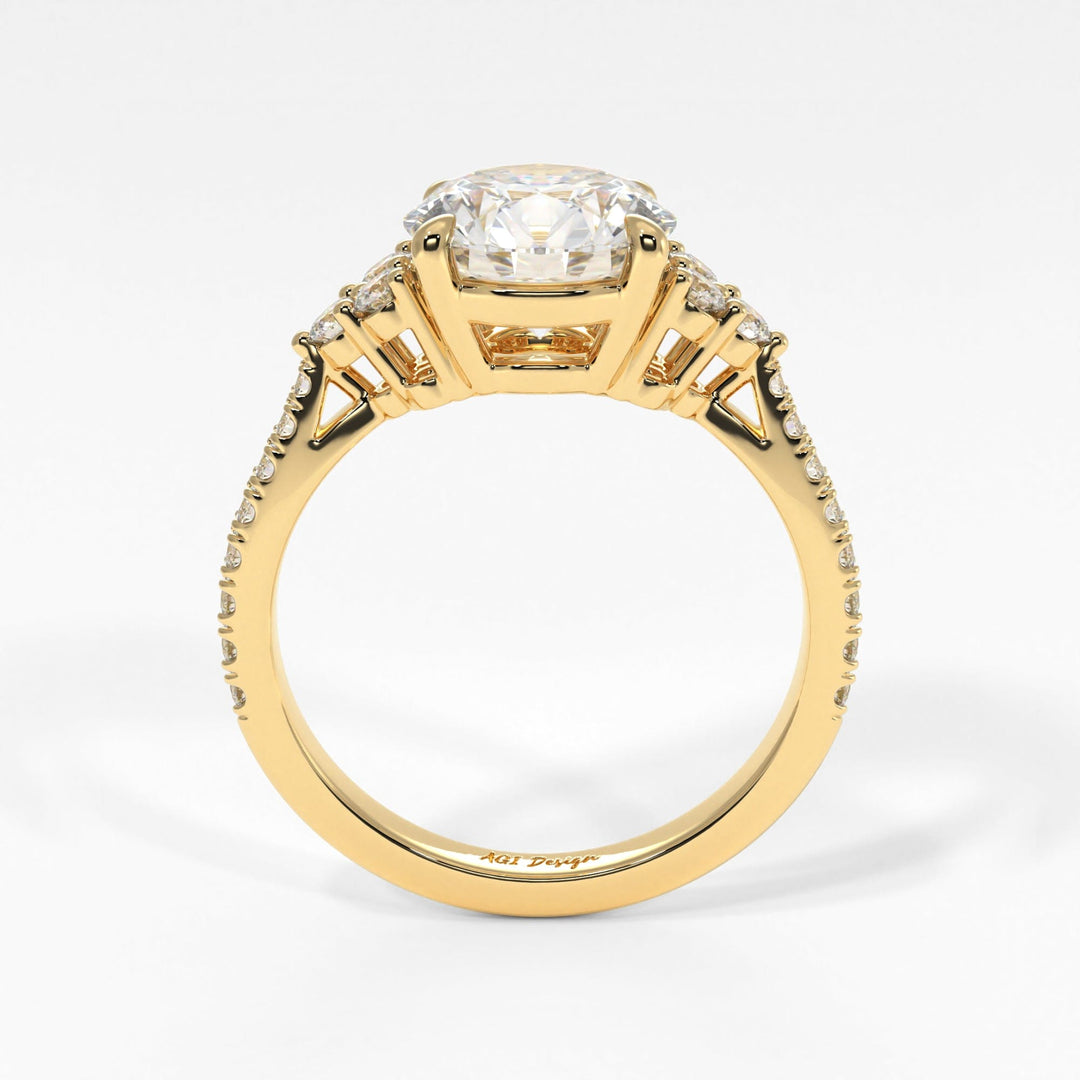 AGIDesignShop Olivia Round Moissanite Engagement Ring