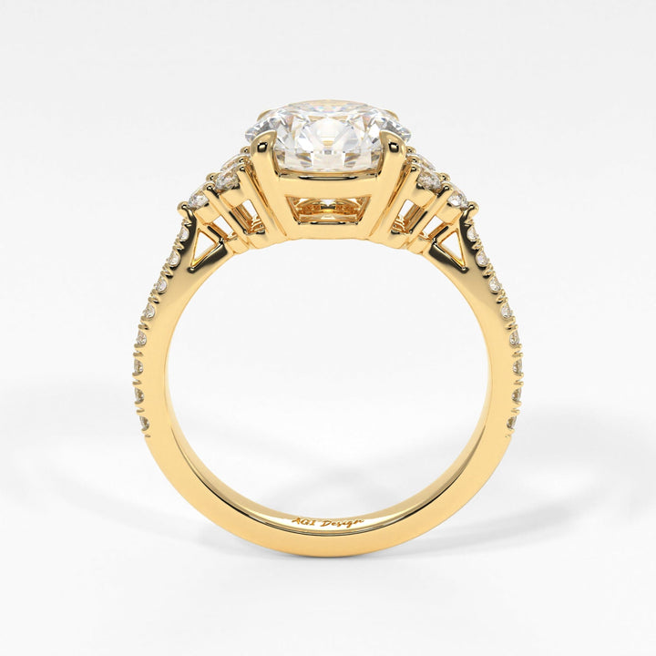AGIDesignShop Olivia Round Moissanite Engagement Ring
