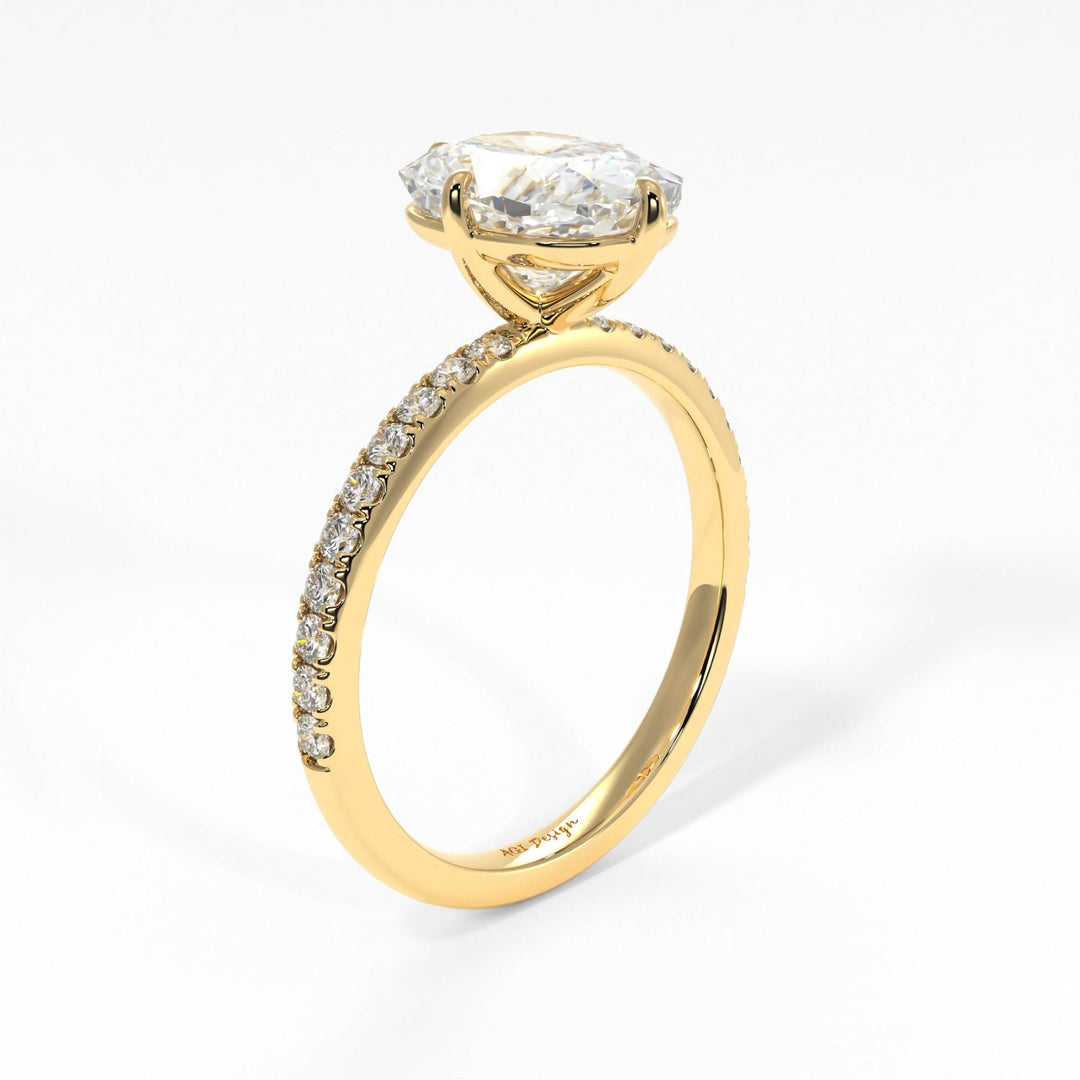 AGIDesignShop Patricia Elongated Cushion Cut Moissanite Engagement Ring