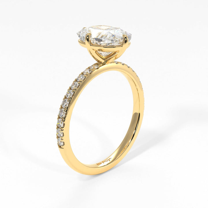 AGIDesignShop Patricia Elongated Cushion Cut Moissanite Engagement Ring