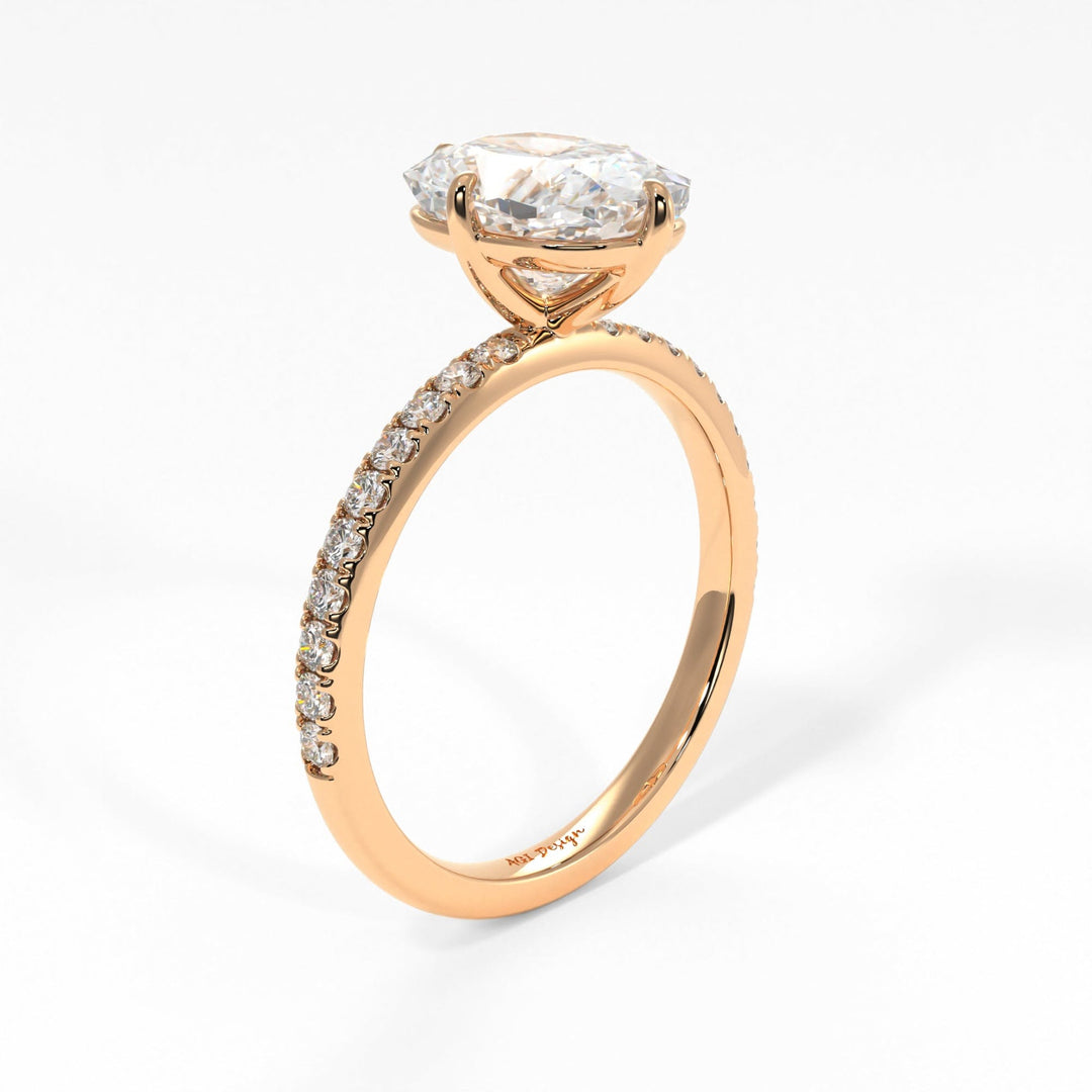 AGIDesignShop Patricia Elongated Cushion Cut Moissanite Engagement Ring