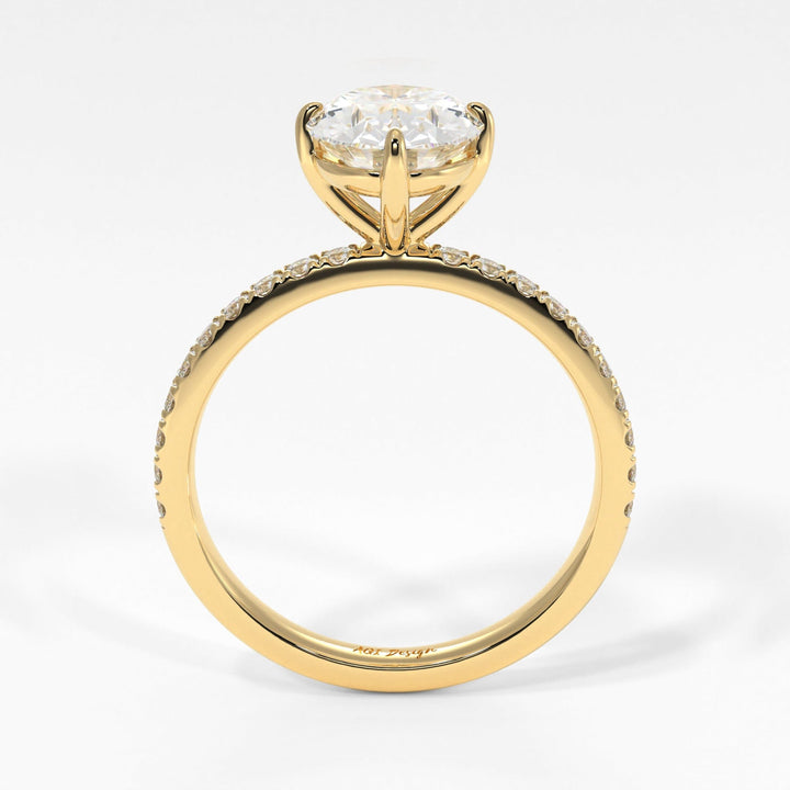 AGIDesignShop Patricia Oval Moissanite Engagement Ring