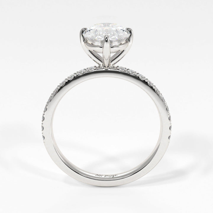 AGIDesignShop Patricia Oval Moissanite Engagement Ring