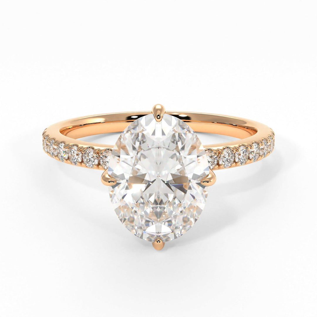 AGIDesignShop Patricia Oval Moissanite Engagement Ring