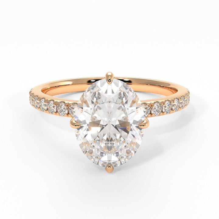 AGIDesignShop Patricia Oval Moissanite Engagement Ring