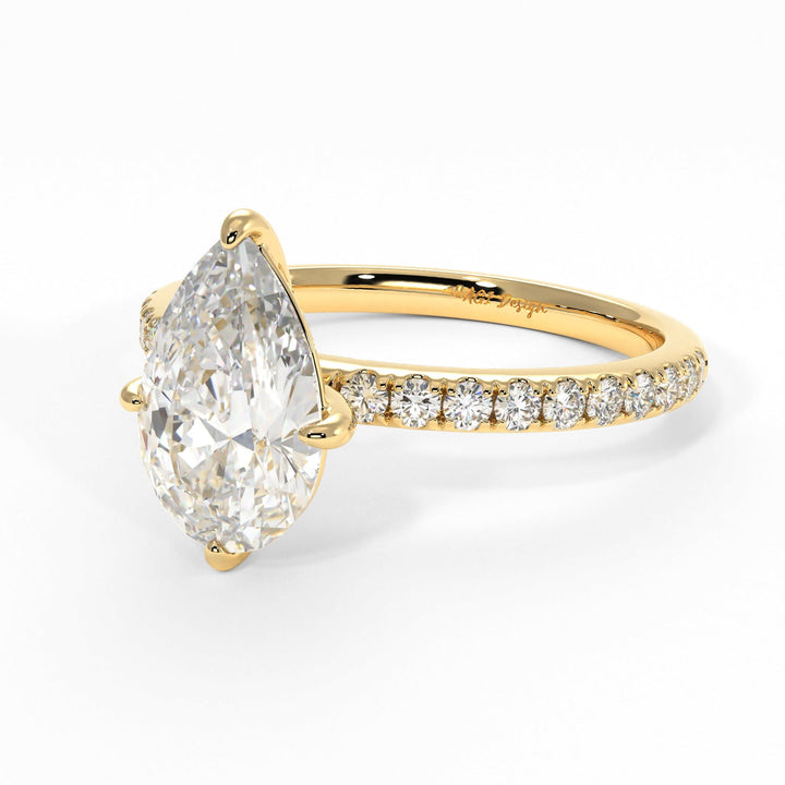 AGIDesignShop Patricia Pear Shape Moissanite  Engagement Ring