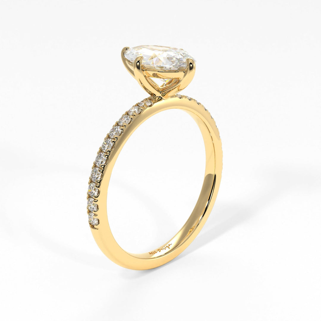 AGIDesignShop Patricia Pear Shape Moissanite  Engagement Ring