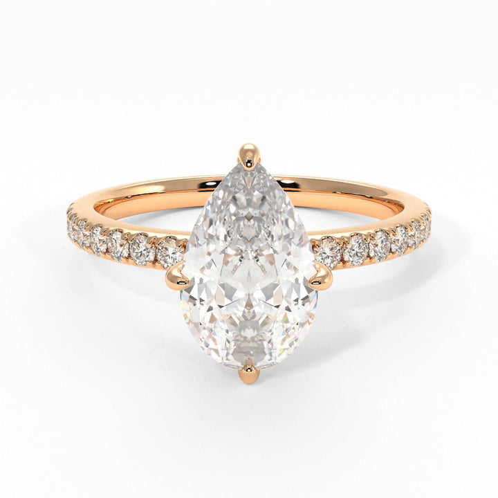 AGIDesignShop Patricia Pear Shape Moissanite  Engagement Ring