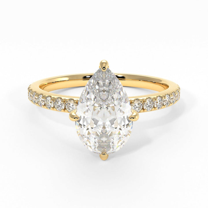 AGIDesignShop Patricia Pear Shape Moissanite  Engagement Ring