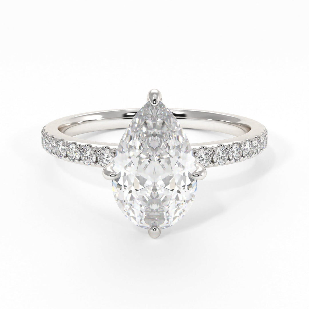 AGIDesignShop Patricia Pear Shape Moissanite  Engagement Ring