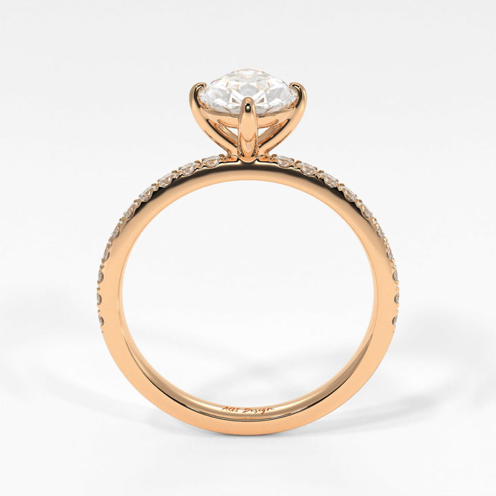 AGIDesignShop Patricia Pear Shape Moissanite  Engagement Ring