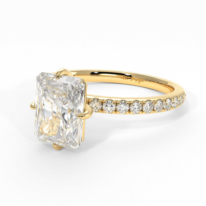 AGIDesignShop Patricia Radiant/Emerald Moissanite  Engagement Ring