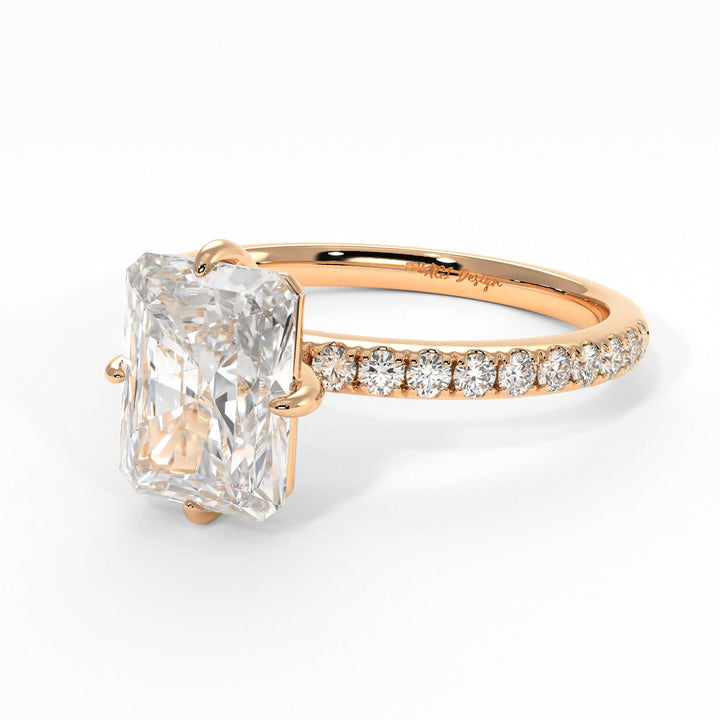 AGIDesignShop Patricia Radiant/Emerald Moissanite  Engagement Ring