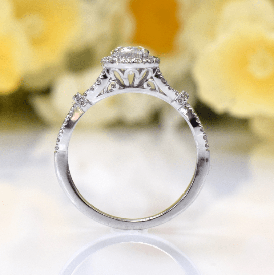 AGI Design Ready to Ship  Amelia 1ct Oval Moissanite Engagement Ring