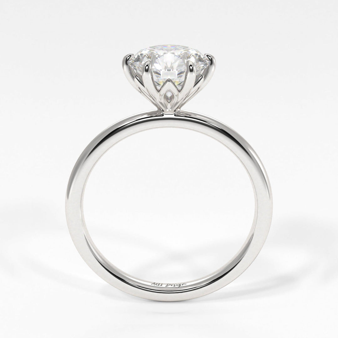 AGIDesignShop Ria Round Moissanite Engagement Ring