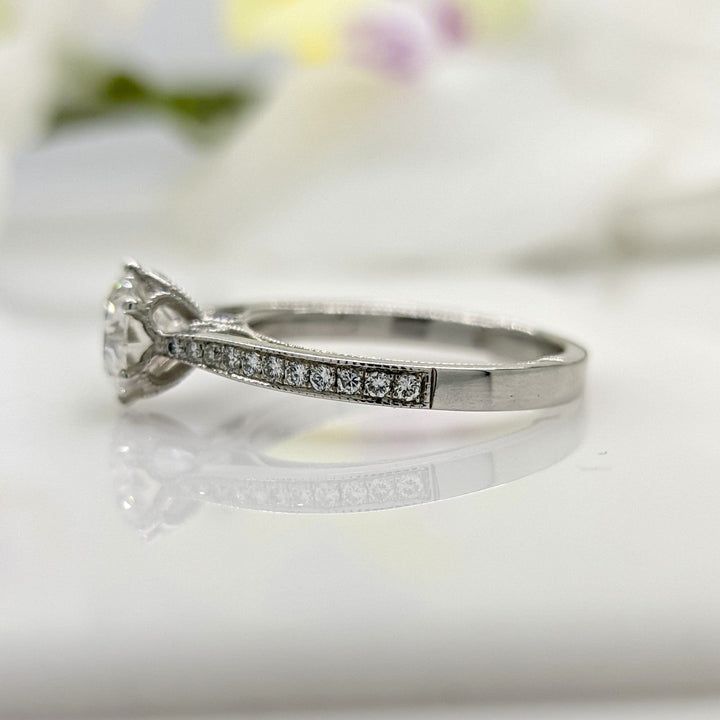 AGIDesignShop Rings Sky Round Moissanite Engagement Ring