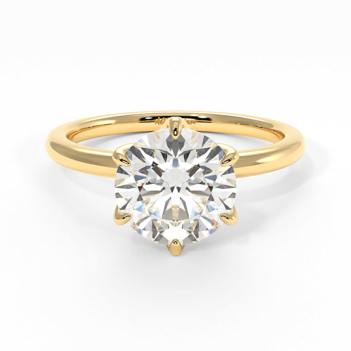 AGIDesignShop Rita Round Moissanite Tulip Engagement Ring