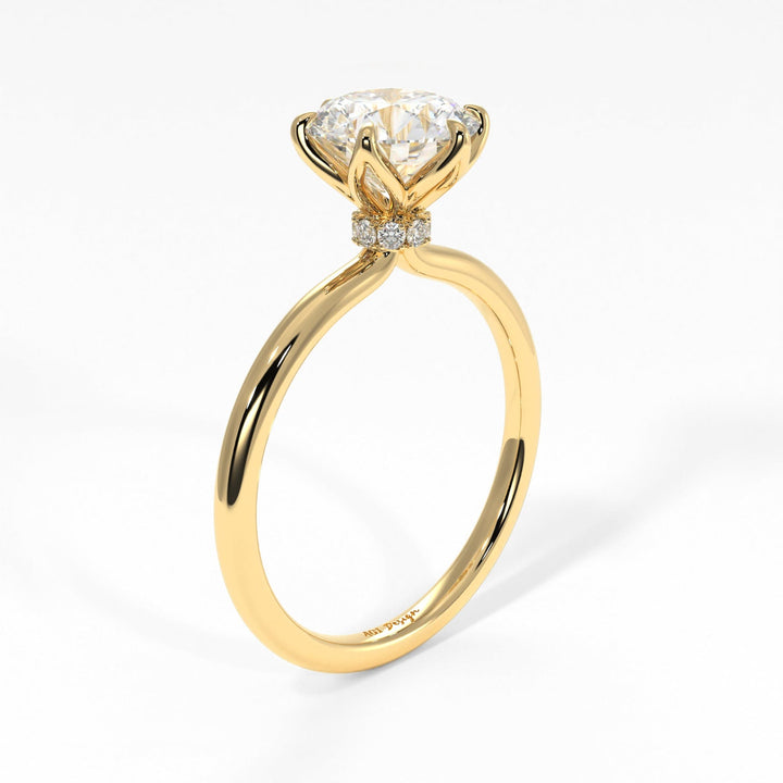 AGIDesignShop Ryan Round Moissanite Collar Engagement Ring