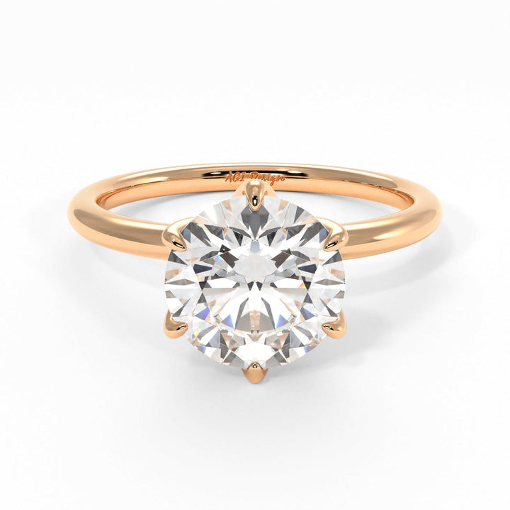 AGIDesignShop Ryan Round Moissanite Collar Engagement Ring