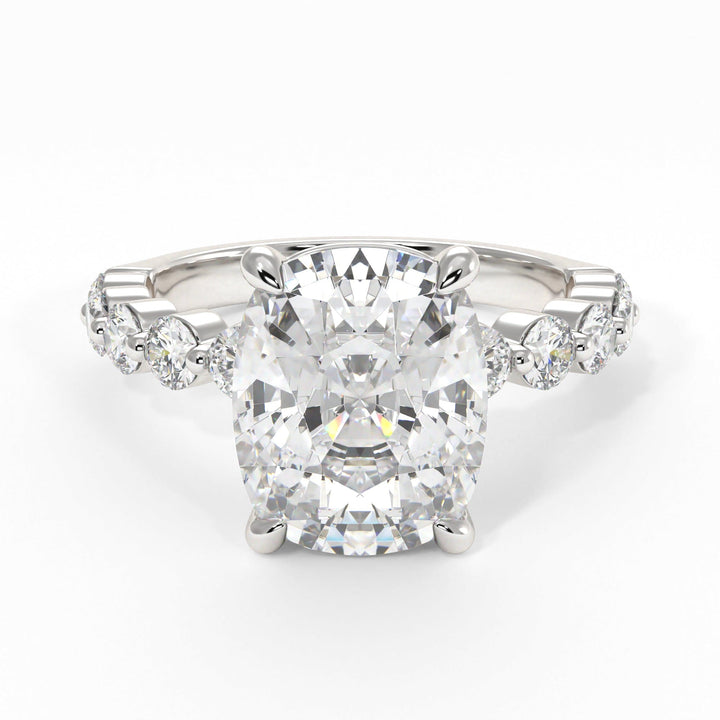AGI Design Samantha Elongated Cushion Moissanite  Engagement Ring