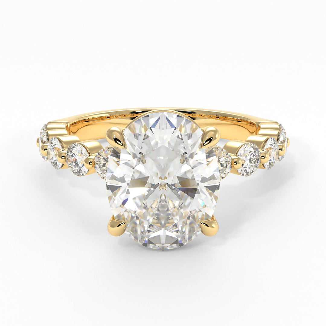 AGI Design Samantha Oval Moissanite Engagement Ring