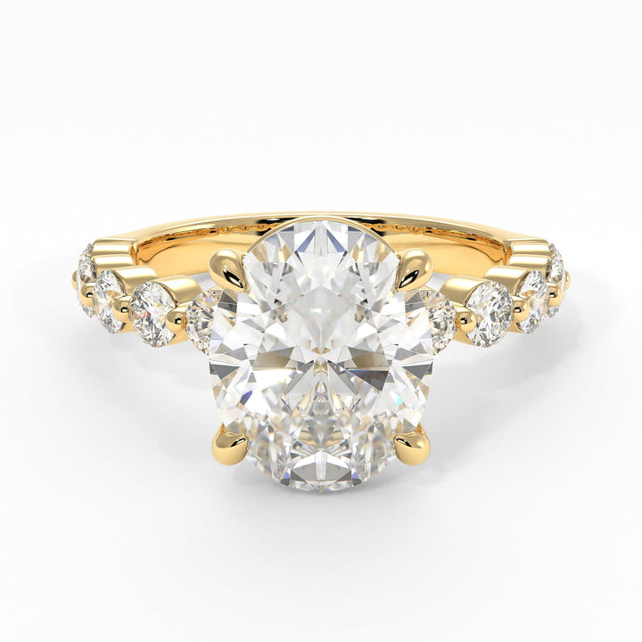 AGI Design Samantha Oval Moissanite Engagement Ring