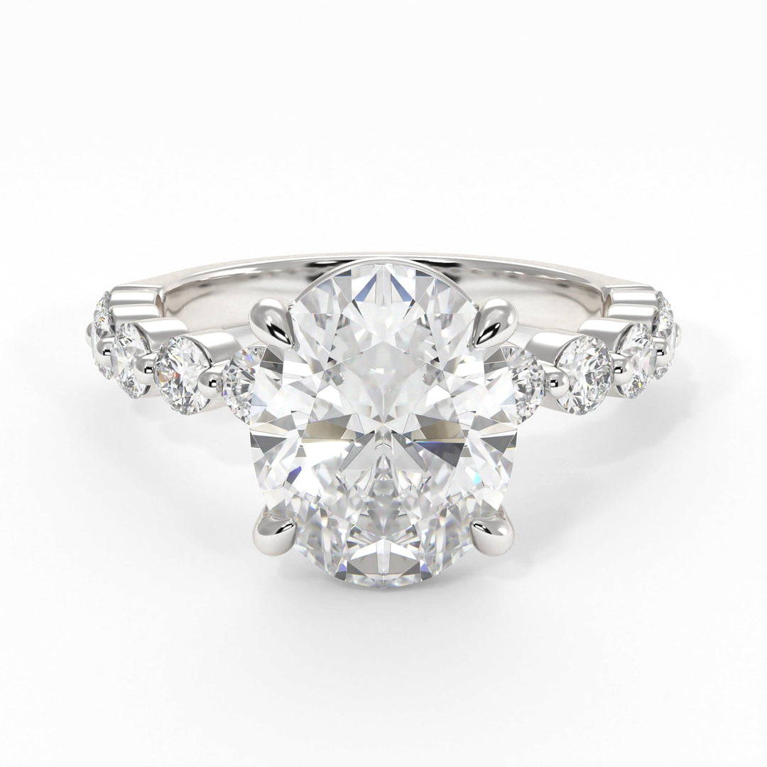 AGI Design Samantha Oval Moissanite Engagement Ring