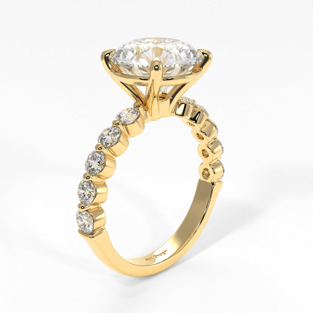 AGI Design Samantha Round Moissanite Engagement Ring