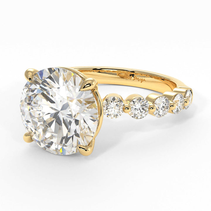 AGI Design Samantha Round Moissanite Engagement Ring