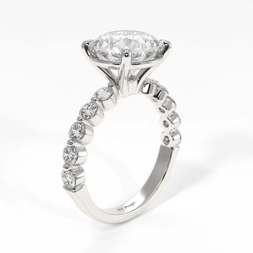 AGI Design Samantha Round Moissanite Engagement Ring