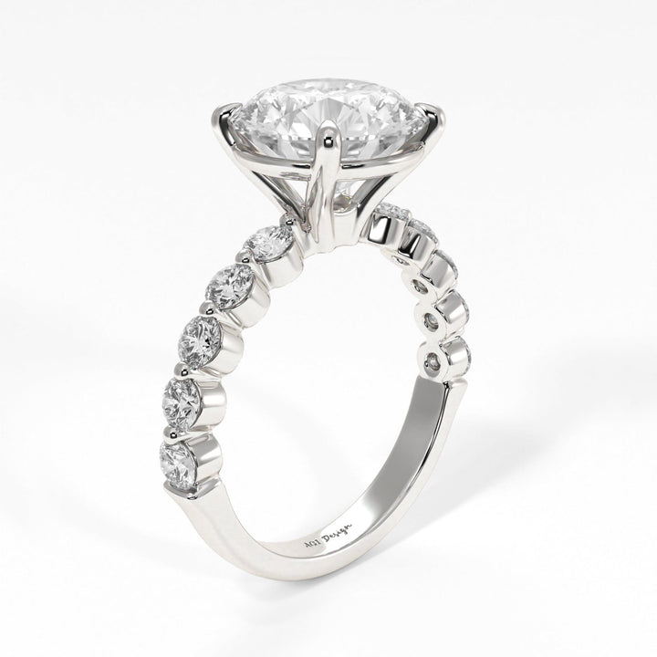 AGI Design Samantha Round Moissanite Engagement Ring