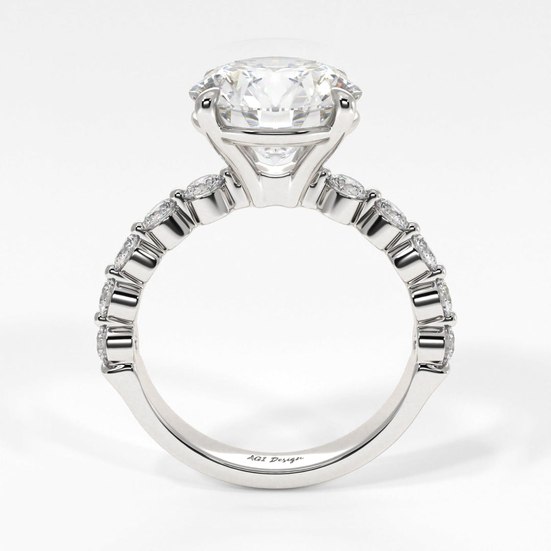 AGI Design Samantha Round Moissanite Engagement Ring