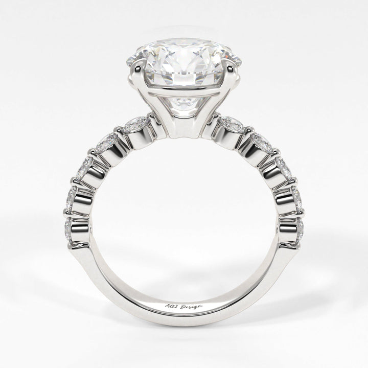 AGI Design Samantha Round Moissanite Engagement Ring