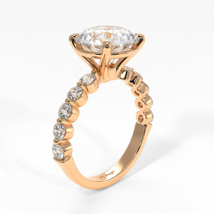 AGI Design Samantha Round Moissanite Engagement Ring