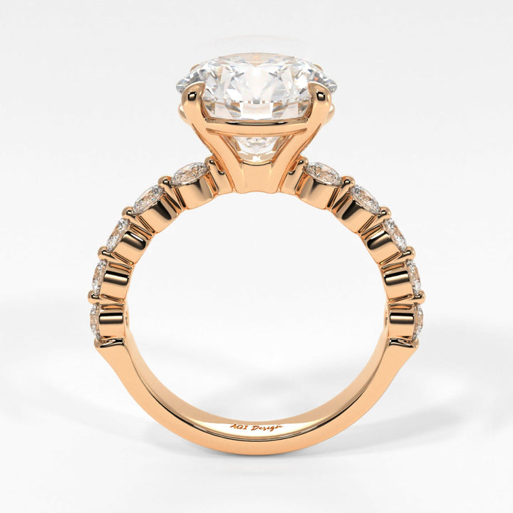 AGI Design Samantha Round Moissanite Engagement Ring