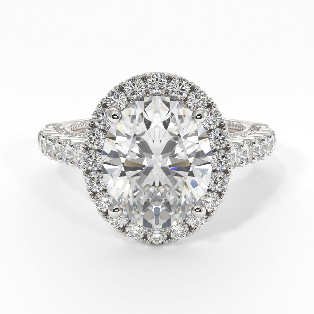 AGI Design Sandy Oval Moissanite Engagement Ring