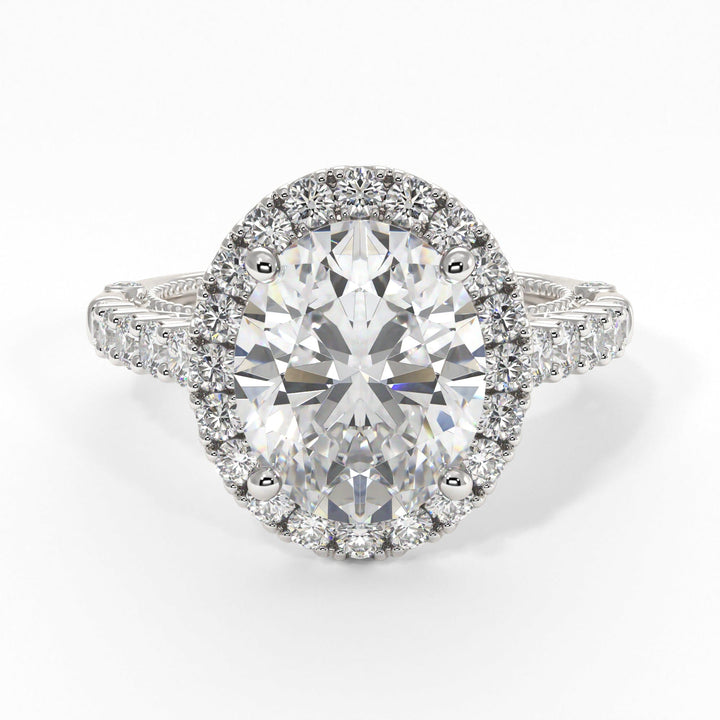 AGI Design Sandy Oval Moissanite Engagement Ring