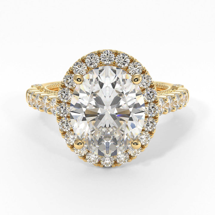 AGI Design Sandy Oval Moissanite Engagement Ring