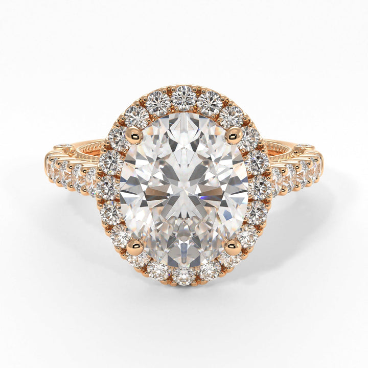 AGI Design Sandy Oval Moissanite Engagement Ring