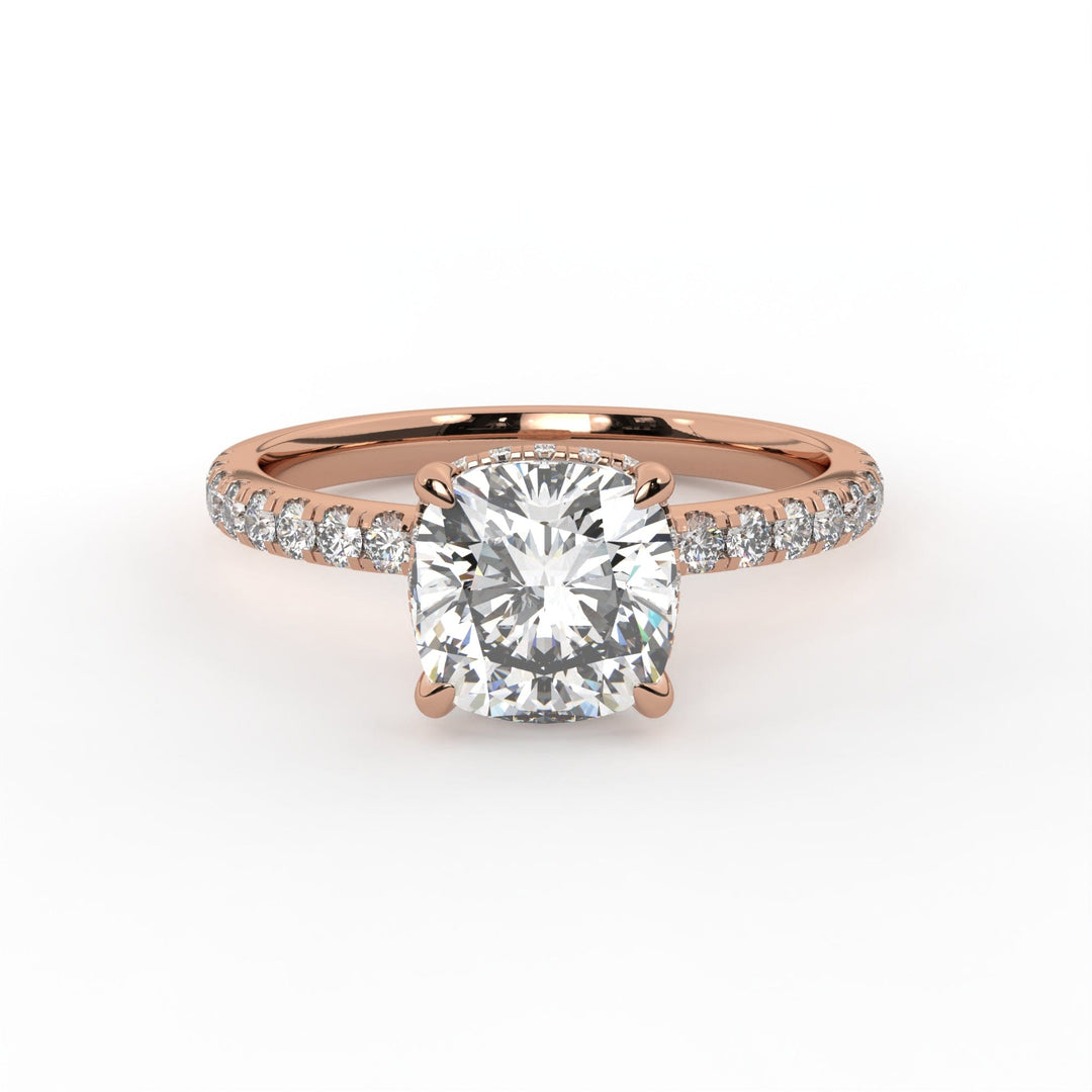 AGIDesignShop Sarah Cushion Cut Moissanite Engagement Ring